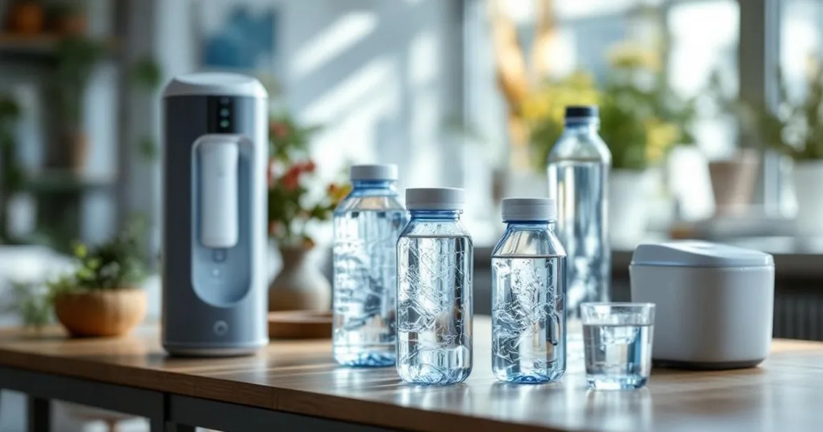Wasserkanister, Wasserfilter und Tabletten