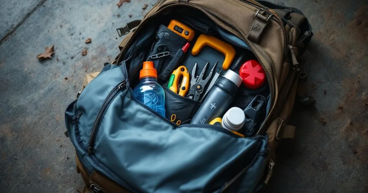 Notfallrucksack mit Ausrüstung