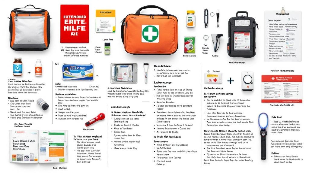 Inhalt eines erweiterten Erste-Hilfe-Sets